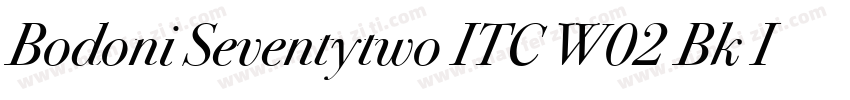 Bodoni Seventytwo ITC W02 Bk It字体转换